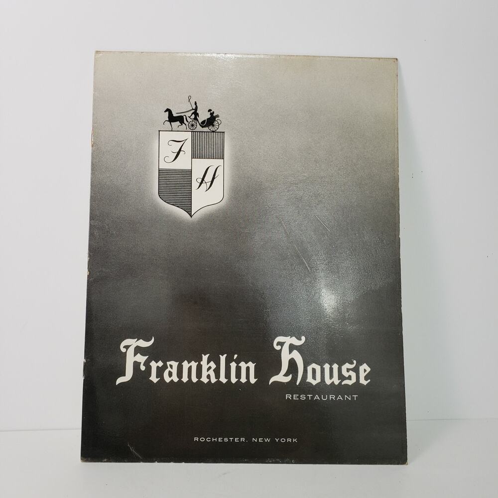 Vintage original Menu Franklin House Restaurant Rochester New York